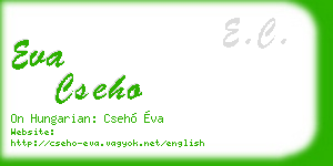 eva cseho business card
